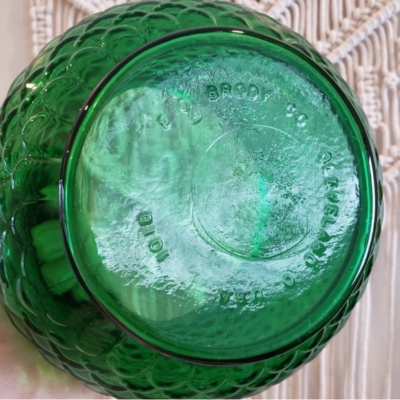 E.O. Brody Green Glass Set of Three Collectible Fishbowl/Footed Vase/Spiral Bowl - Picture 7 of 13